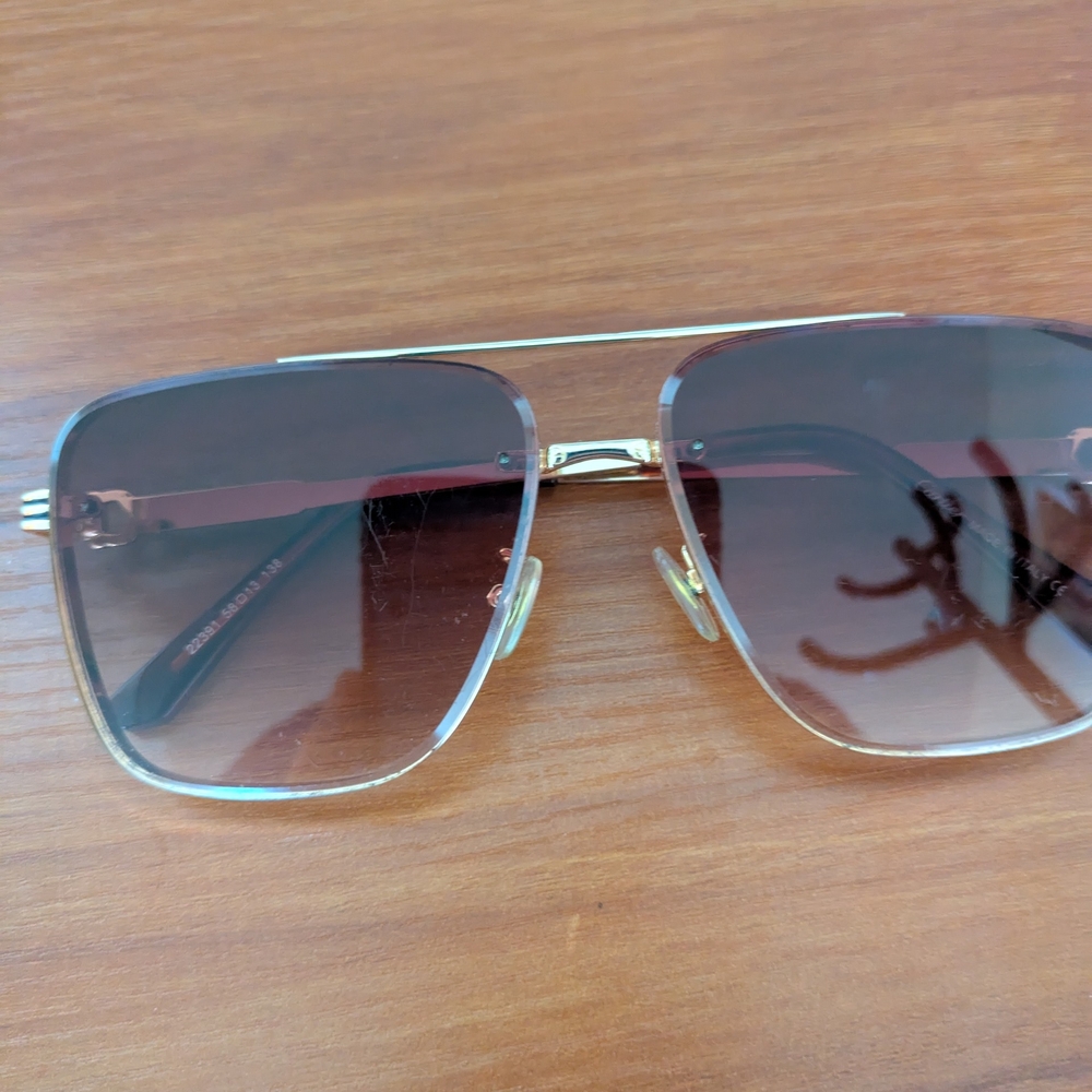 Cartier Gold and Brown Men's Glasses